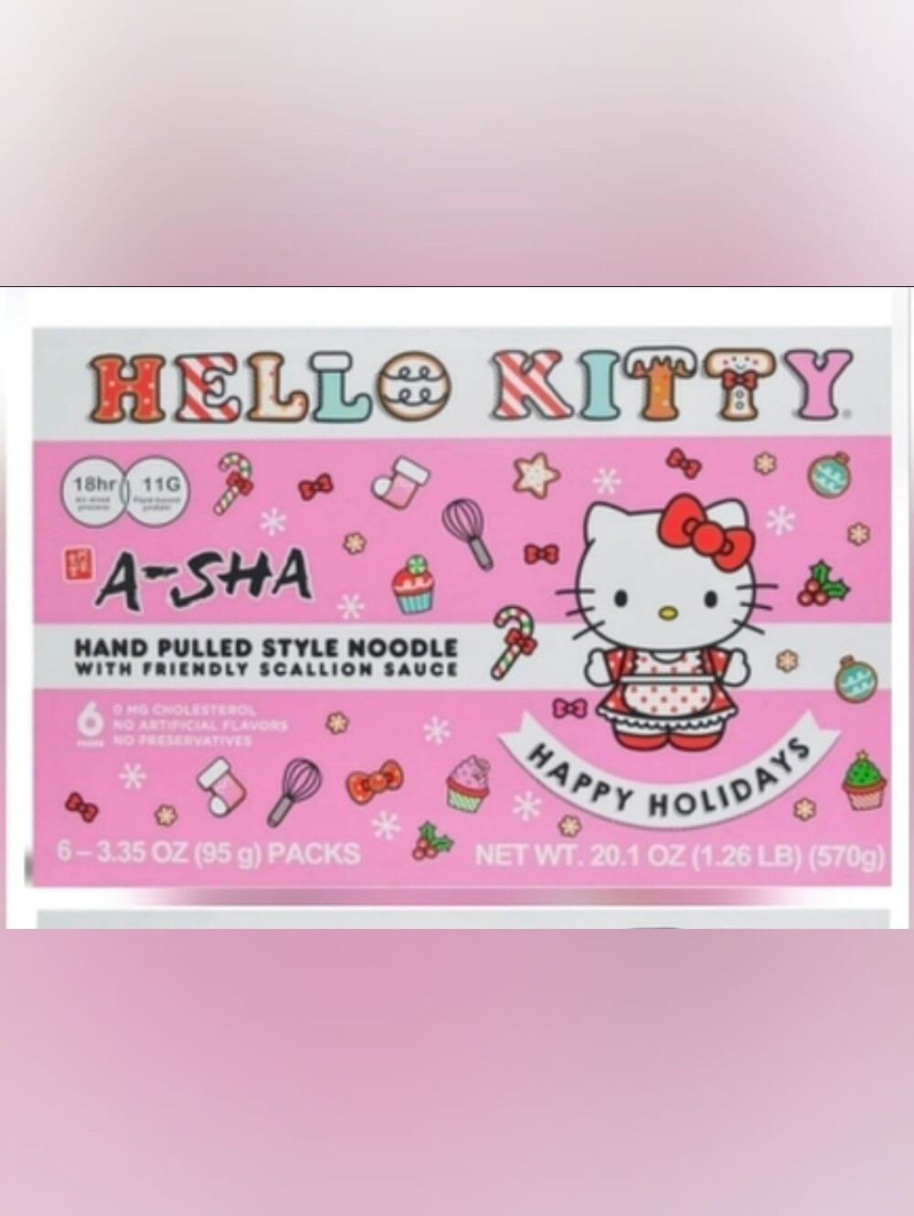 1 Box (12pack) Hello Kitty A-Sha Noodle Pack- Best Before: Nov. 13, 2025